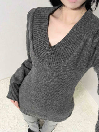 Heathered Wide Rib Slim Fit Long Knit