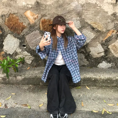 Rubo Summer Cap Hoodie Check Shirt