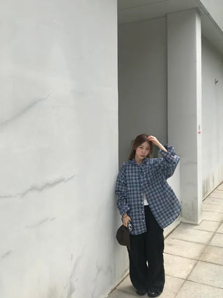 Rubo Summer Cap Hoodie Check Shirt