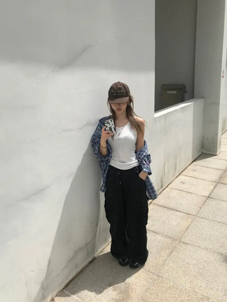 Rubo Summer Cap Hoodie Check Shirt