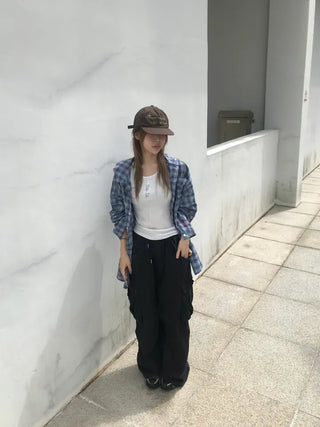 Rubo Summer Cap Hoodie Check Shirt
