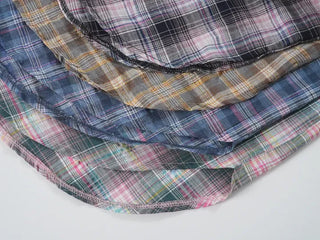 Rubo Summer Cap Hoodie Check Shirt