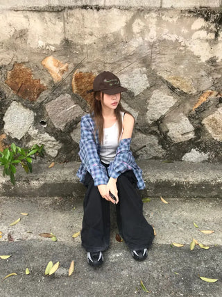 Rubo Summer Cap Hoodie Check Shirt
