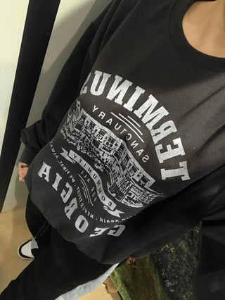 Street Cover Print Loose Fit Sweatshirt