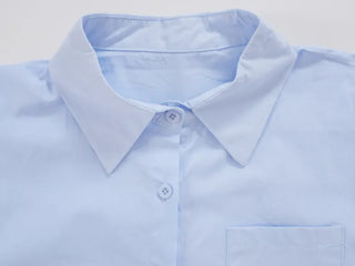 Gabi striped shoulder layered shirt