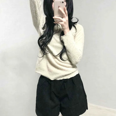 Daily Cozy Elastic Waist A-Line Shorts