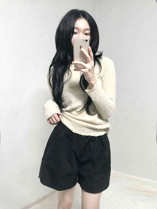 Daily Cozy Elastic Waist A-Line Shorts