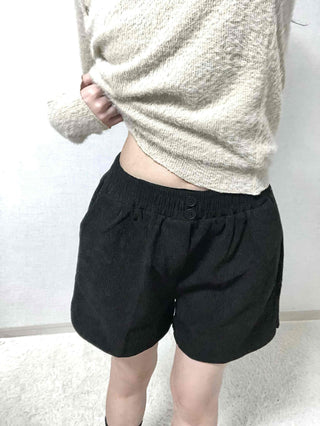 Daily Cozy Elastic Waist A-Line Shorts