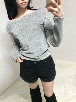 Cozy Soft Loose Fit Round Neck Long Sleeve T-shirt
