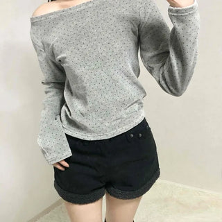 Cozy Soft Loose Fit Round Neck Long Sleeve T-shirt