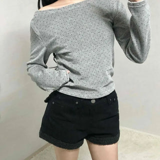 Cozy Soft Loose Fit Round Neck Long Sleeve T-shirt