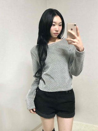 Cozy Soft Loose Fit Round Neck Long Sleeve T-shirt