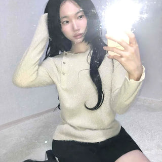 Polar Cozy Fluffy Angora Knit