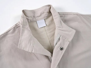 Nomi Single-layer Field Jacket with Waist Drawstring