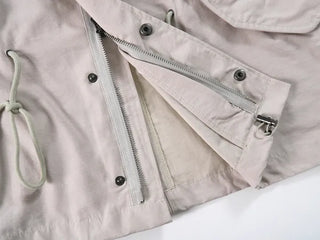 Nomi Single-layer Field Jacket with Waist Drawstring