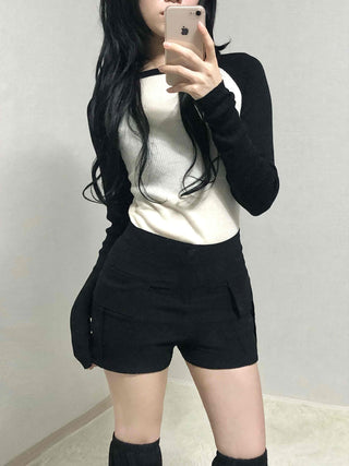 Daily Pocket Detail High-Waisted Shorts