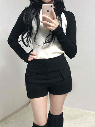 Daily Pocket Detail High-Waisted Shorts