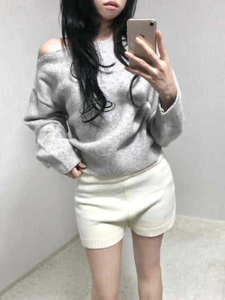 Cozy Lounge Knit Elastic Waist Shorts