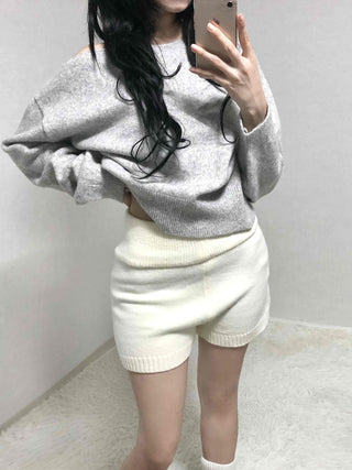 Cozy Lounge Knit Elastic Waist Shorts