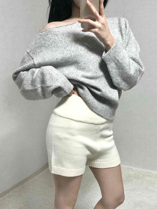 Cozy Lounge Knit Elastic Waist Shorts