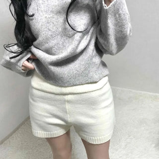 Cozy Lounge Knit Elastic Waist Shorts