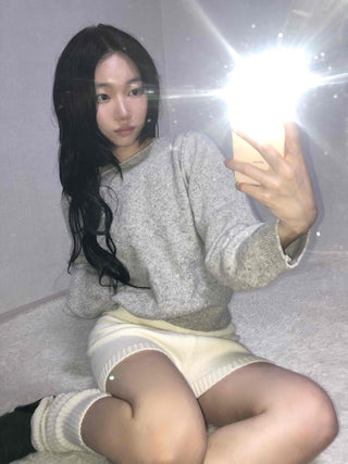 Cozy Lounge Knit Elastic Waist Shorts