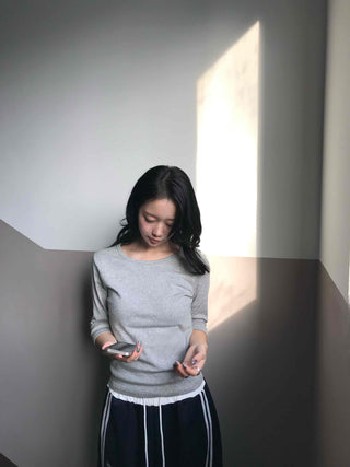 Soft Daily Round Neck 3/4 Slim Fit T-shirt