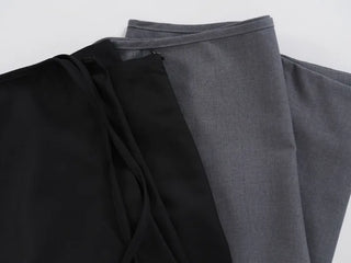 Dami Strap Layered Wrap Skirt Slacks