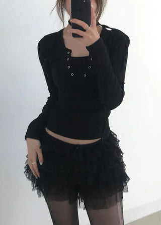Yuna Lace Frill Shorts Pants