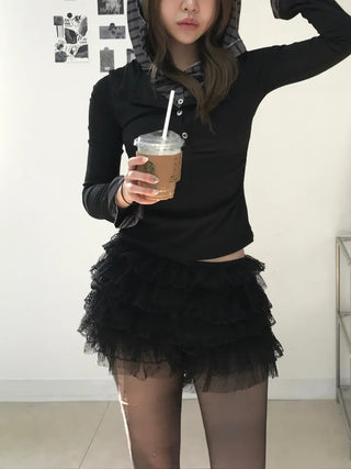 Yuna Lace Frill Shorts Pants