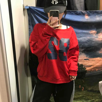 Big Numbering Logo Oversized Sweatshirt