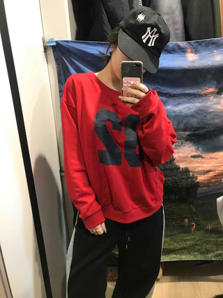 Big Numbering Logo Oversized Sweatshirt