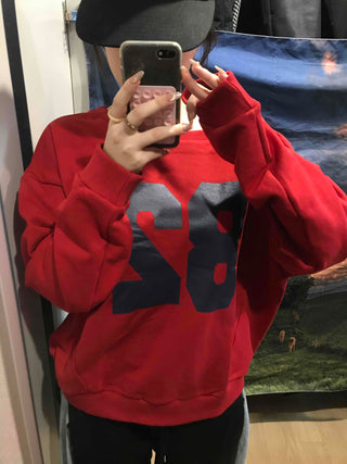 Big Numbering Logo Oversized Sweatshirt
