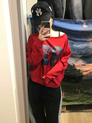 Big Numbering Logo Oversized Sweatshirt