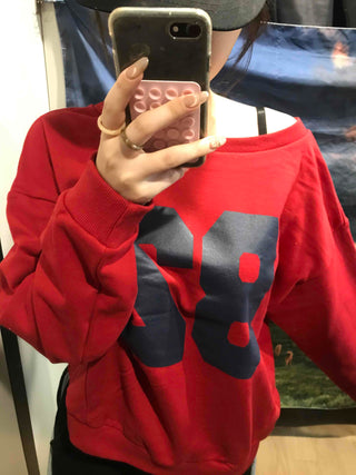 Big Numbering Logo Oversized Sweatshirt
