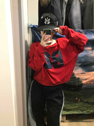 Big Numbering Logo Oversized Sweatshirt