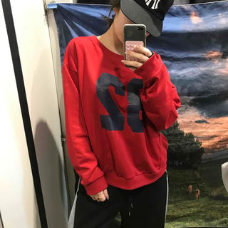 Big Numbering Logo Oversized Sweatshirt