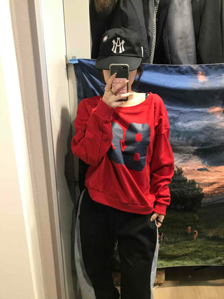 Big Numbering Logo Oversized Sweatshirt