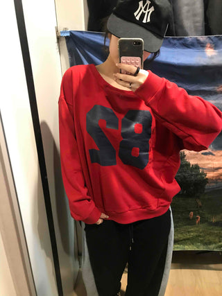 Big Numbering Logo Oversized Sweatshirt