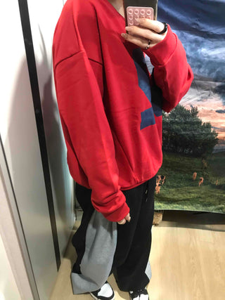 Big Numbering Logo Oversized Sweatshirt