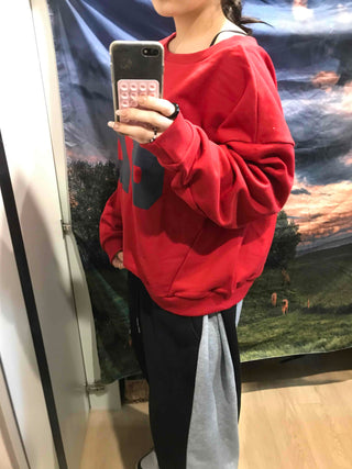 Big Numbering Logo Oversized Sweatshirt