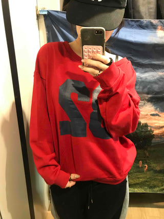 Big Numbering Logo Oversized Sweatshirt
