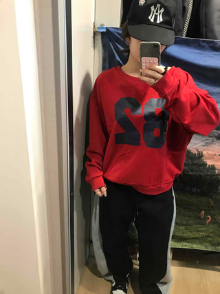 Big Numbering Logo Oversized Sweatshirt