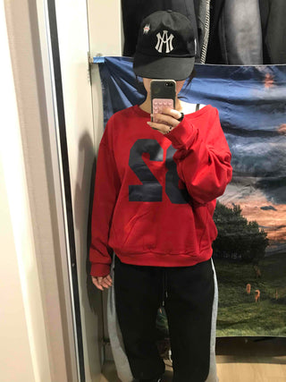 Big Numbering Logo Oversized Sweatshirt