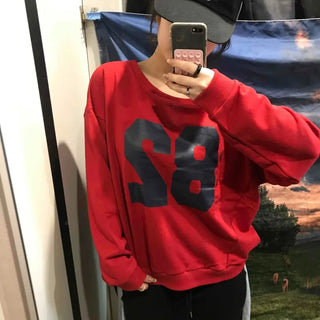 Big Numbering Logo Oversized Sweatshirt