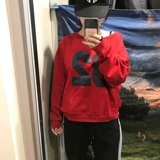 Big Numbering Logo Oversized Sweatshirt