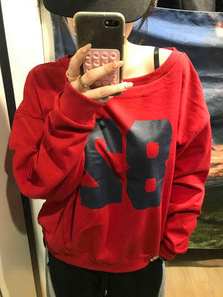 Big Numbering Logo Oversized Sweatshirt