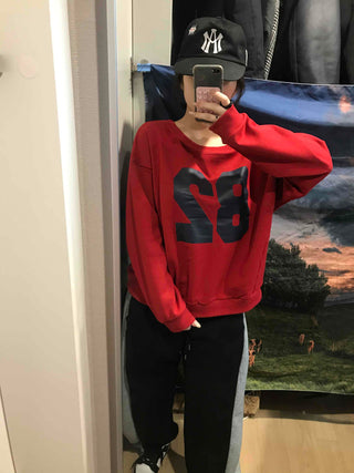 Big Numbering Logo Oversized Sweatshirt