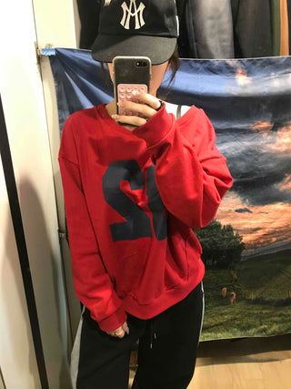 Big Numbering Logo Oversized Sweatshirt