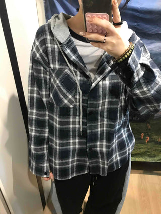 Y2K Street Oversized Check Hoodie